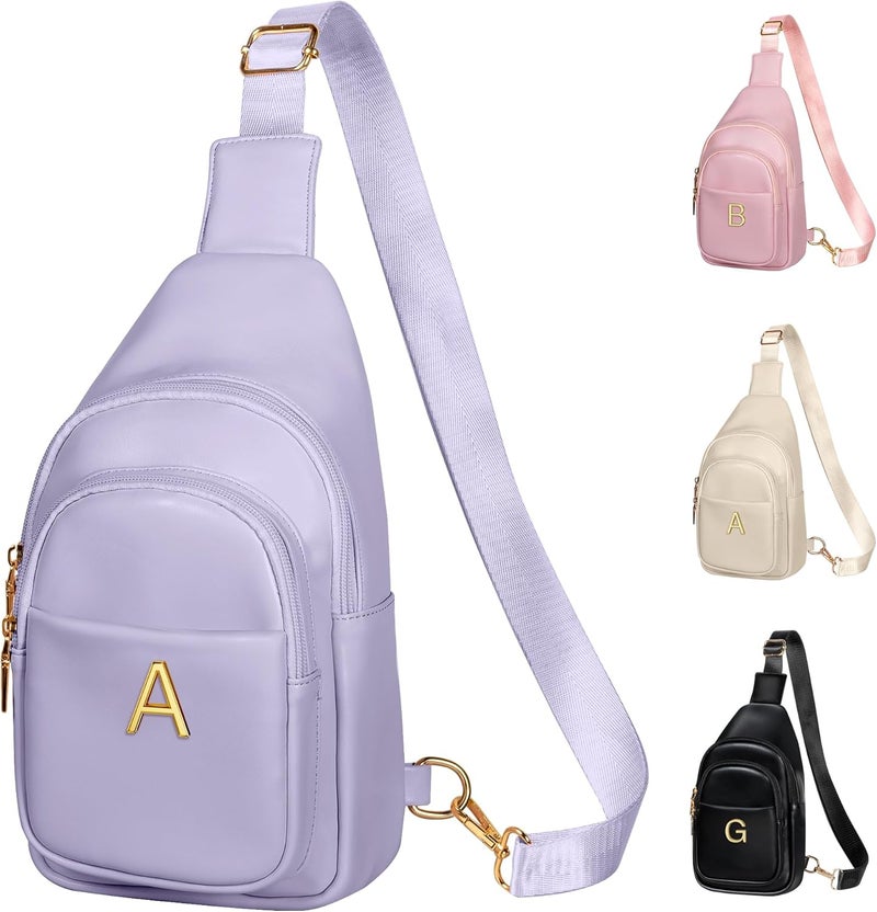 Freesya Store Birthday Gifts for Women Teen Girls, Initial Crossbody Sling Bag, Travel Purse for Women, Friends Sister Gifts - Image 1